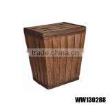 Wholesale Rectangular Wood Storage Bin thumbnail-1