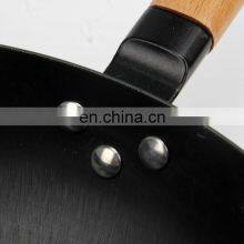 Industrial Cooking Equipment Scratch Resistant Mexican Korean Non-Stick Large Full Seasoned Wok thumbnail-5