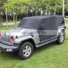 Waterproof Sun Protection Auti-UV Rain Snow Polyester Half Body Car Covers For Jeep Wrangler JK JL thumbnail-3