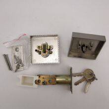 Grade 3 Residential Use Tubular Satin Nickel Square Rosette Deadbolt Door Lock thumbnail-4