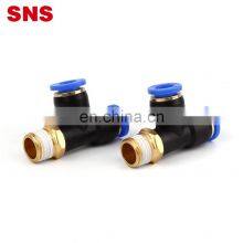 SNS SPD Series Pneumatic One Touch T Type 3 Way Joint Male Triple Branch Run Tee Plastic Quick Fitting Air Hose Tube t Connector thumbnail-2