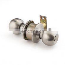 Антикварный цилиндрический круглый дверной шаровой трубчатый ручки замок из нержавеющей стали и латуни высшего качества thumbnail-2