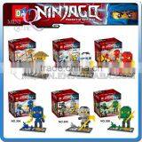 Mini Qute DR.STAR 6pcs/lot Super Hero Ninja Plastic Building Block Model Figures Education Educational Toy
