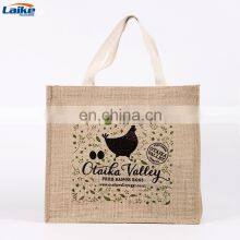 Custom Bag With Logo Reusable Grocery Bag Shopping Jute Tote Bags With Custom Printed Logo thumbnail-1