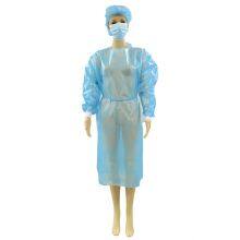 Disposable PP+PE Waterproof Non Woven Isolation Protective Visitor Gown thumbnail-1