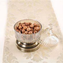 Wholesale Luxury Vintage Crystal Colorful Glass Candy Jars Storage Jar Candle Container With Lid For Festival Use thumbnail-2