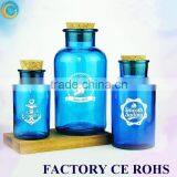 Nautical Blue Sail Glass Bottles for Personal Care Oils Factory Supplier