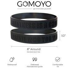 Factory Price Customized Debossed Motivational Quote Water Proof Soft Eco-friendly Sport Adults High Quality Silicone Wristbands thumbnail-2