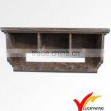 Natural Desktop Wall Wooden Kitchen Shelf With Hook thumbnail-3