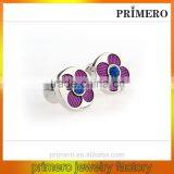 PRIMERO 2015 Fashion Jewelry Enamel Amethyst Cufflinks 925 Sterling Silver Cufflink Pattern Cufflinks French Cufflinks