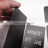High Quality Stainless Steel Black Laser Carve Metal Name Cards thumbnail-2