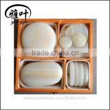 Bulk Wholesale Factory Prices of White Marble Massage Stone Set/ Hot Massage Stone