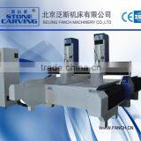 Stonecarving High Speed Headstone Engraving Equipment 5.5Kw With Double Heads for Stone Carving Process