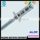 HIGH QUALITY FACTORY DOME HEAD AL/ST MULTI-GRIP BLIND POP RIVETS thumbnail-3