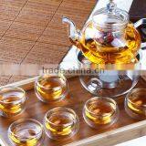 Hot Selling Special Design Glass Warmer Family Kitchen Tea Ware Teaset Glass Tea Warmer thumbnail-4