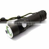 Soshine Rechargeable 900LM LED 3-Mode White Flashlight USB Cable- Black (1 x 26650)