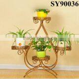 Stand for flower gold tall metal flower pot stand