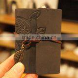 Embossing Leaf Design PU Leather Card Holder Bag thumbnail-2