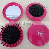 Plastic Makeup Mirror With Comb thumbnail-1