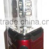 mini red 12led camping lantern with compass