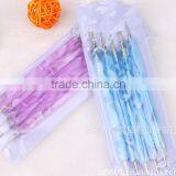 2 Ways Wholesales Crystal 2 Ways 5 Pcs Wave Printing Blue Pen Nail Dotting Tool thumbnail-2