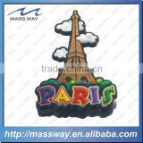 promotional Paris tower shape custom 3D soft PVC fridge magnet