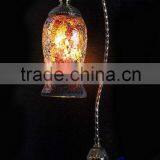 Evershining Lighting Unique Bell Shaped Mosaic Glass Turkish Bedside Table Lamps WG004