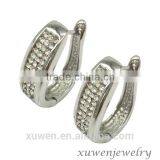 New Style Crystal Stainless Steel Hanging Stud Earrings