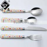 Colorful Stainless Steel Machine Polish PP Plastic Spoon And Fork thumbnail-4