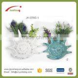 Home & Garden Glazed Starfish Blue Ceramic Decorative Used Nursery Pots for Wall Planters thumbnail-1