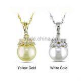 Pearl Three Layer Sterling Silver Pendant Necklace thumbnail-1