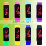 Fashion sport newest colorful digital red light silicon wrist watch for girls.