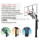 Height adjustable In-Ground Basketball System with Glass Backboard