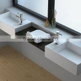 Modern Type Bathroom Solid Surface Basin, Aritificial Stone Solid Surface Acrylic Wall Hang Wash Basins
