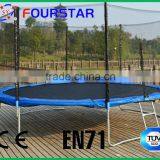 Cheap Kids Outdoor Gymnastics Spring 14ft Trampolines And Safety Net