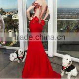 WYY19 Sexy v Neck Cap Sleeve Backless Beaded Mermaid Vestido de Renda Evening Dress thumbnail-5