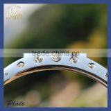 Charming Vintage Style Hotel Food Safety Rectangle Baking Tray Tea Tray Steel Plate With Gold Handle thumbnail-5