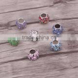 5.0mm Hole Antique Silver Plated Metal Alloy Mix Color Big Hole Beads Fit European Bracelet DIY thumbnail-1
