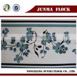 Bule Flower Pattern Made in China100% Polyester Knitting Fabric for Shoes Gold Printing With High Quality thumbnail-2