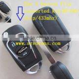 High Quality Che 3 Button Flip Converted Key(HU100/ID46 Chip/433mhz)