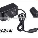 12V DC Cigarette Lighter Adapter 12v2a ac dc Adapter With Wires Cable