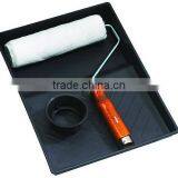 9 Inch Black Plastic Paint Tray With White Color Paint Roller thumbnail-1