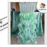 Рюшевидный бандаж для стула из органзы/шифона, накидка на спинку стула thumbnail-1