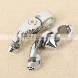 Universal 32mm 1.25" Chrome Short Angled Adjustable Highway Peg Mount Kit thumbnail-6