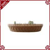 PE Rattan Handmade Weaving Customized Oval Shape for Supermarket Storage Plastic Fruit Basket thumbnail-3