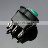 Green Neon 3 Pin 4.8mm Terminals 12V 16A Universal LED Illuminated Car Button Lights ON/OFF Round Rocker Switch Dash Boat Van thumbnail-4