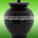 DECORATIVE JET BLACK MARBLE URNS thumbnail-5