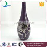 Electroplated Sliver Flower Design Outdoor Decorative Vases thumbnail-2