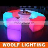 Three Seat Connection Curve Chair LED Lighting Long Bench thumbnail-5