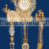 European Character Design Ceramic Floor Clock, Ornate Porcelain Figurine Big Ben,Grandfather Clock With The Innocent Cherub thumbnail-2